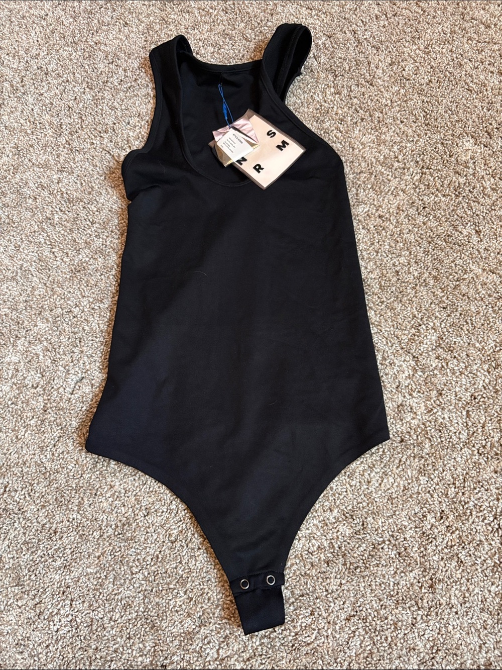 Simon Miller Black Tank Bodysuit with Snap Bottom